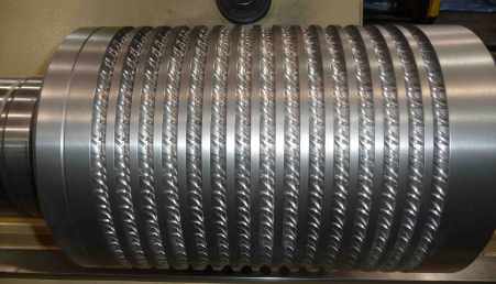 Rodillo ranurado por maquinado CNC