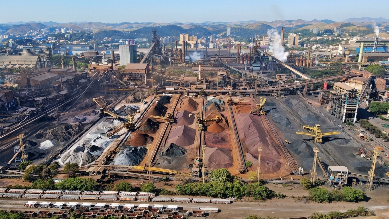 Acopio de subproductos siderúrgicos en planta industrial